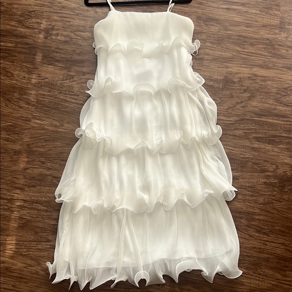White Layered Dress - Endless Rose (SwankCo)